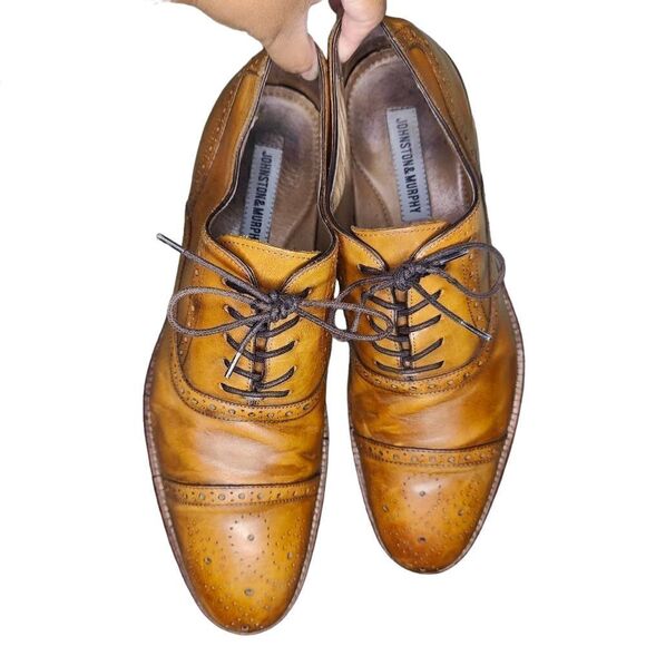 Johnston & Murphy Men’s Conard Cap Toe Leather Shoes main image 5